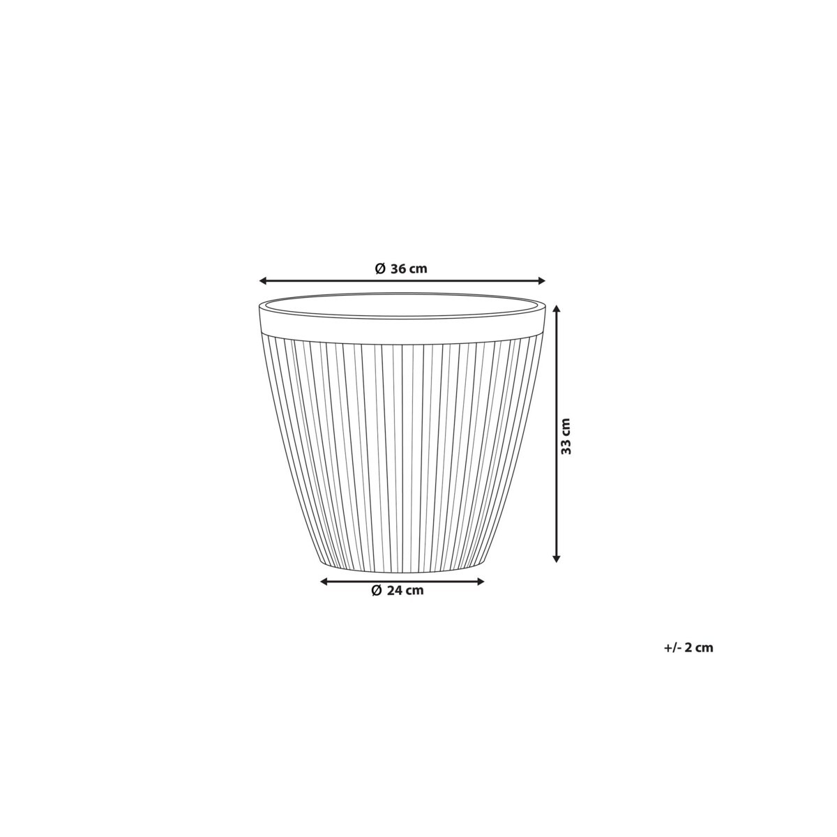 Doniczka ⌀ 36 cm beżowoszara POKA