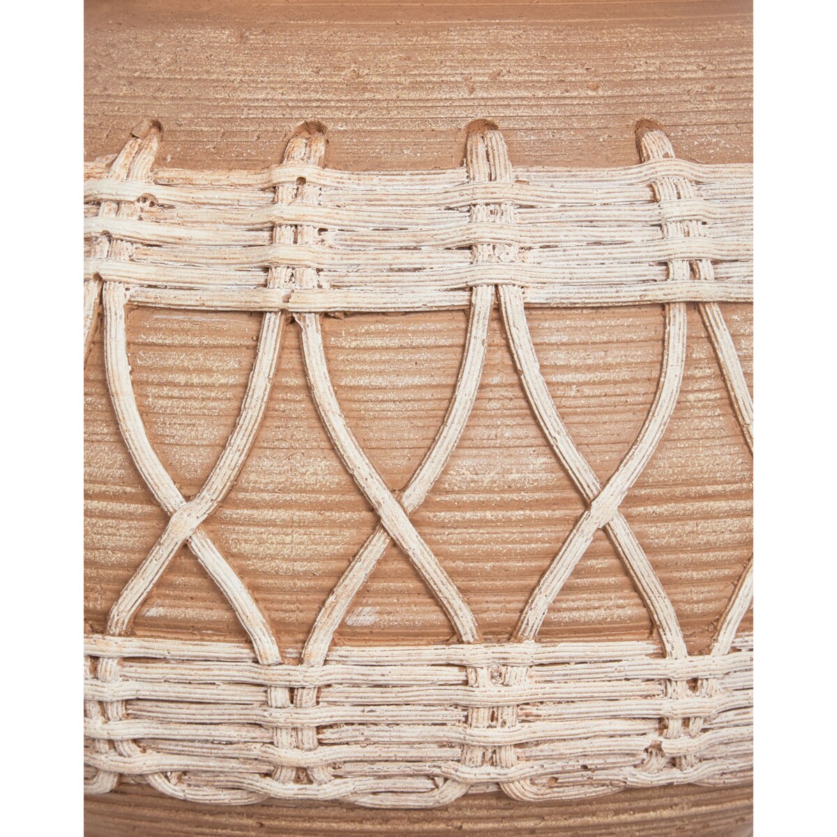 Wazon na kwiaty ALMIROS Tlenek magnezu 51 cm Jasnobrązowy