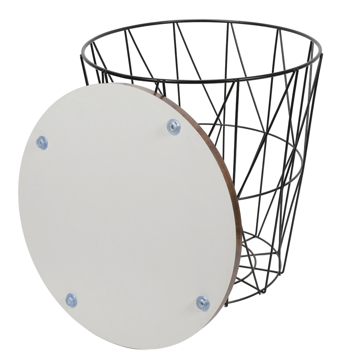 Stolik pomocniczy z koszem, 37 x 39 cm