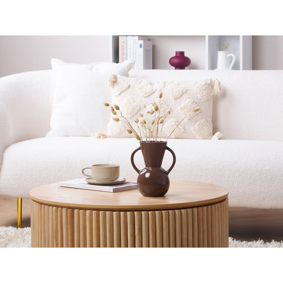 Wazon na kwiaty ceramiczny brązowy ORESTIADA