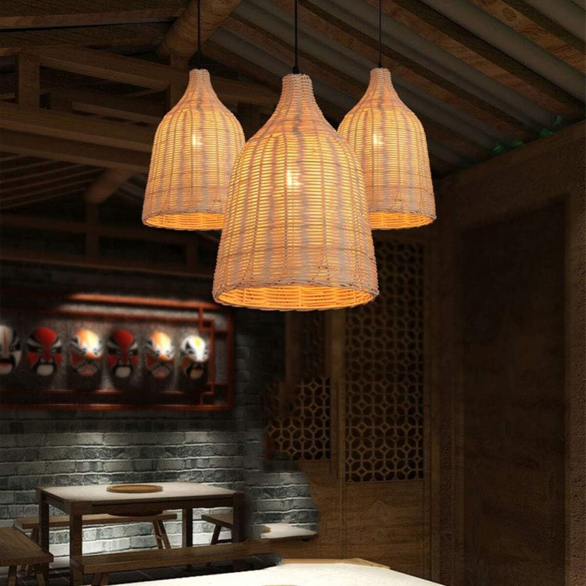 Lampa wisząca pleciona Boho Natural APP1546-1CP