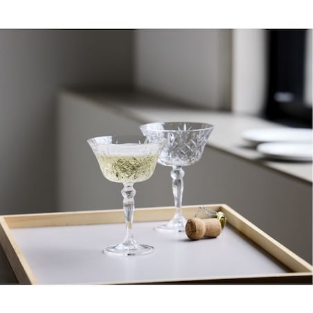 Kieliszki do szampana ze szkła kryształowego Melodia 260 ml 4 sztuki 33655