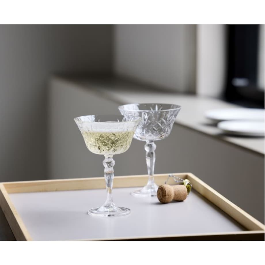 Kieliszki do szampana ze szkła kryształowego Melodia 260 ml 4 sztuki 33655
