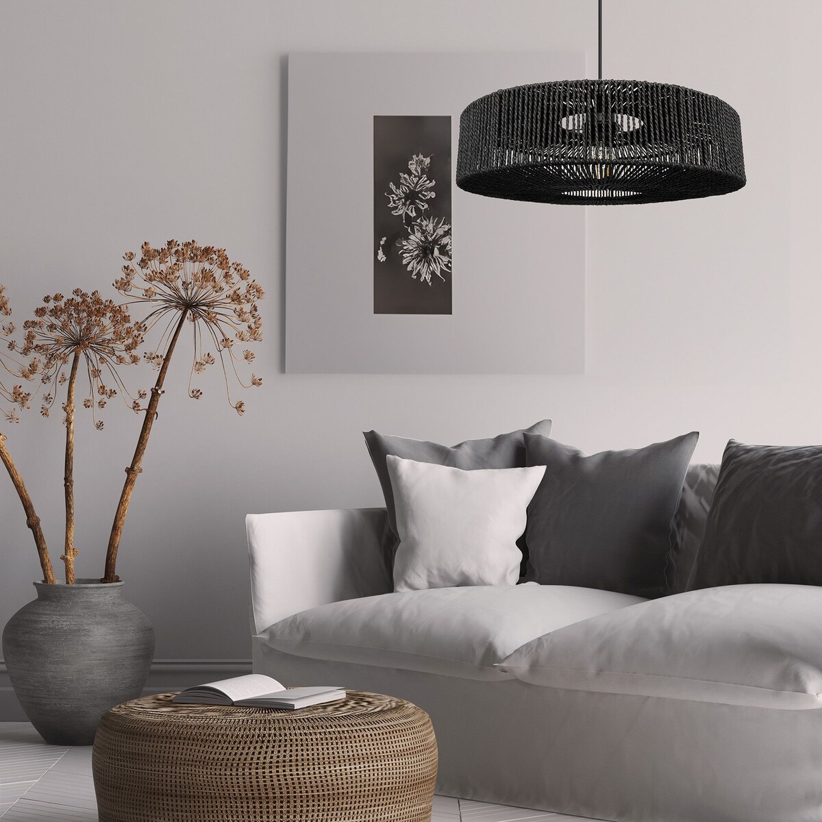 Lampa Wisząca Boho APP1484-1CP Czarna