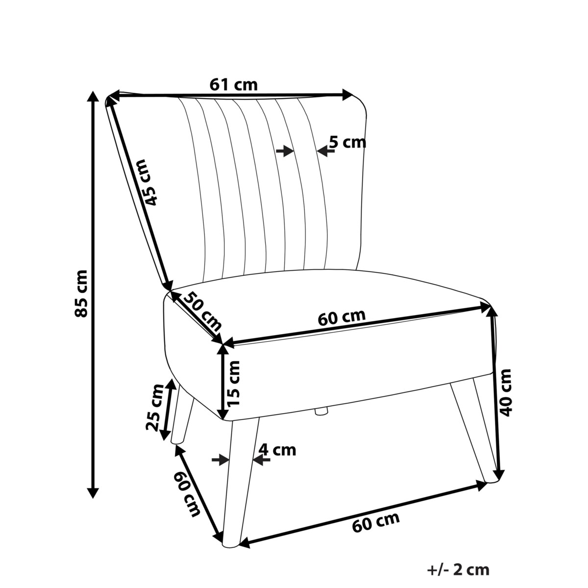 Fotel brązowy boucle VAASA