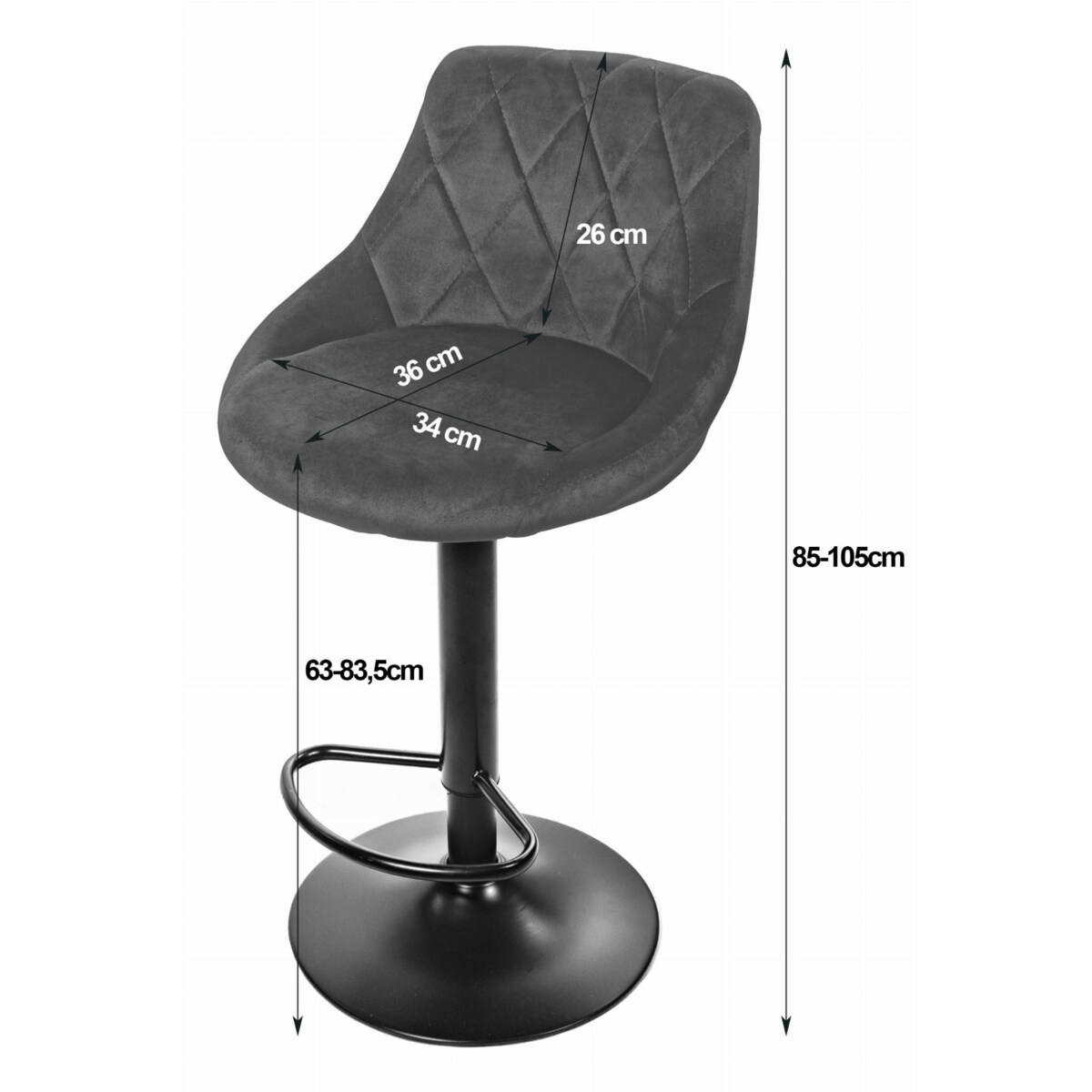 Hoker Do Jadalni Kuchni Baru Wysoki Kast Zestaw 2 Sztuki Granatowy