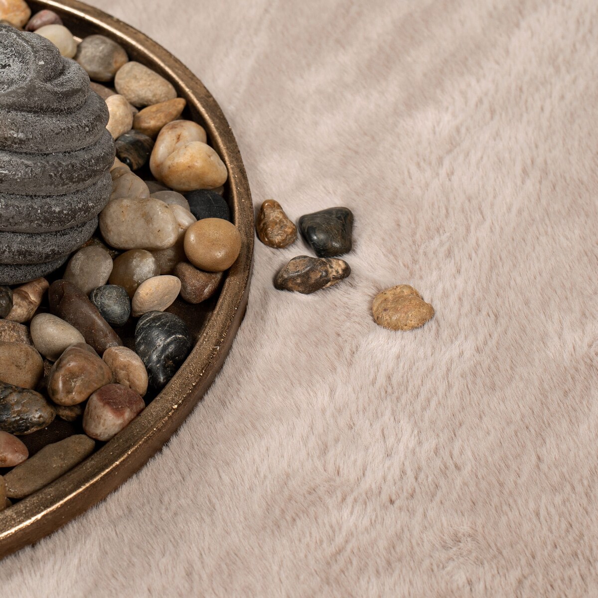 Dywan Rabbit Beż Futro Królika Topila 4000 futrzany 200x290