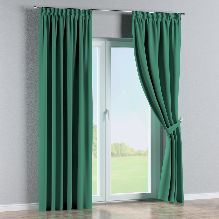 Zasłona na taśmie marszczącej 1 szt. 130x245 butelkowa zieleń