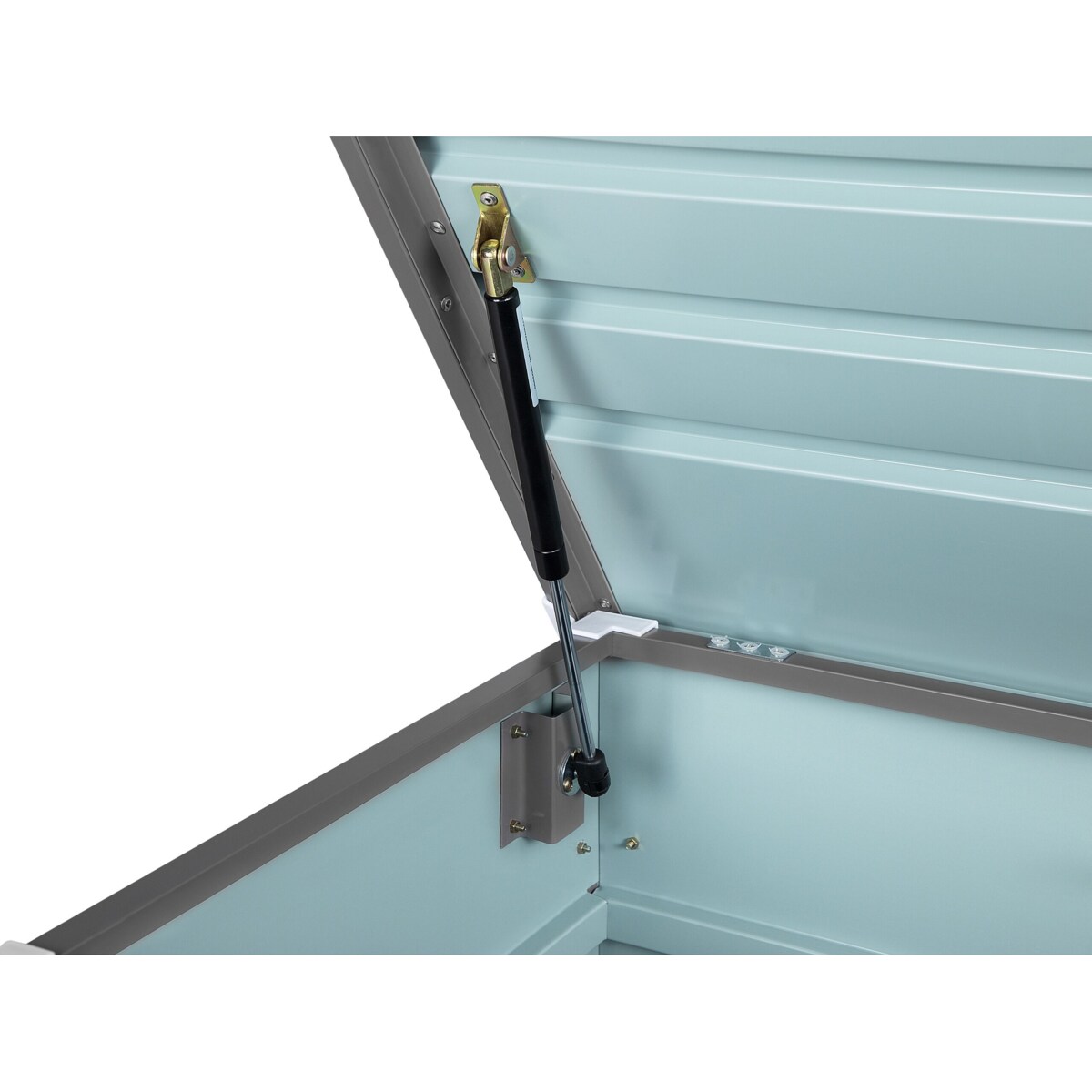 Skrzynia ogrodowa metalowa 400 l szara CEBROSA