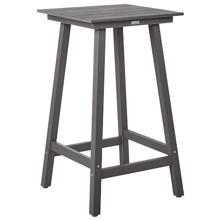 Stolik ogrodowy barowy ADIRONDACK 60 cm 59 cm Materiał syntetyczny Ciemnoszary