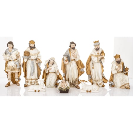 Dekoracja - szopka NATALE 9 postaci, 26x60x28 cm
