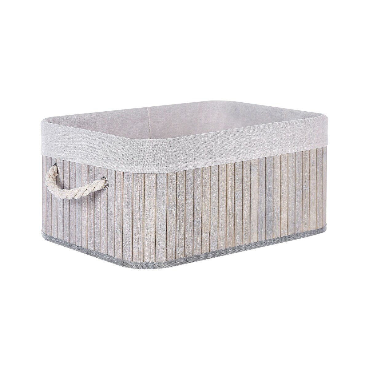 Zestaw 5 koszy bambusowych szary TALPE