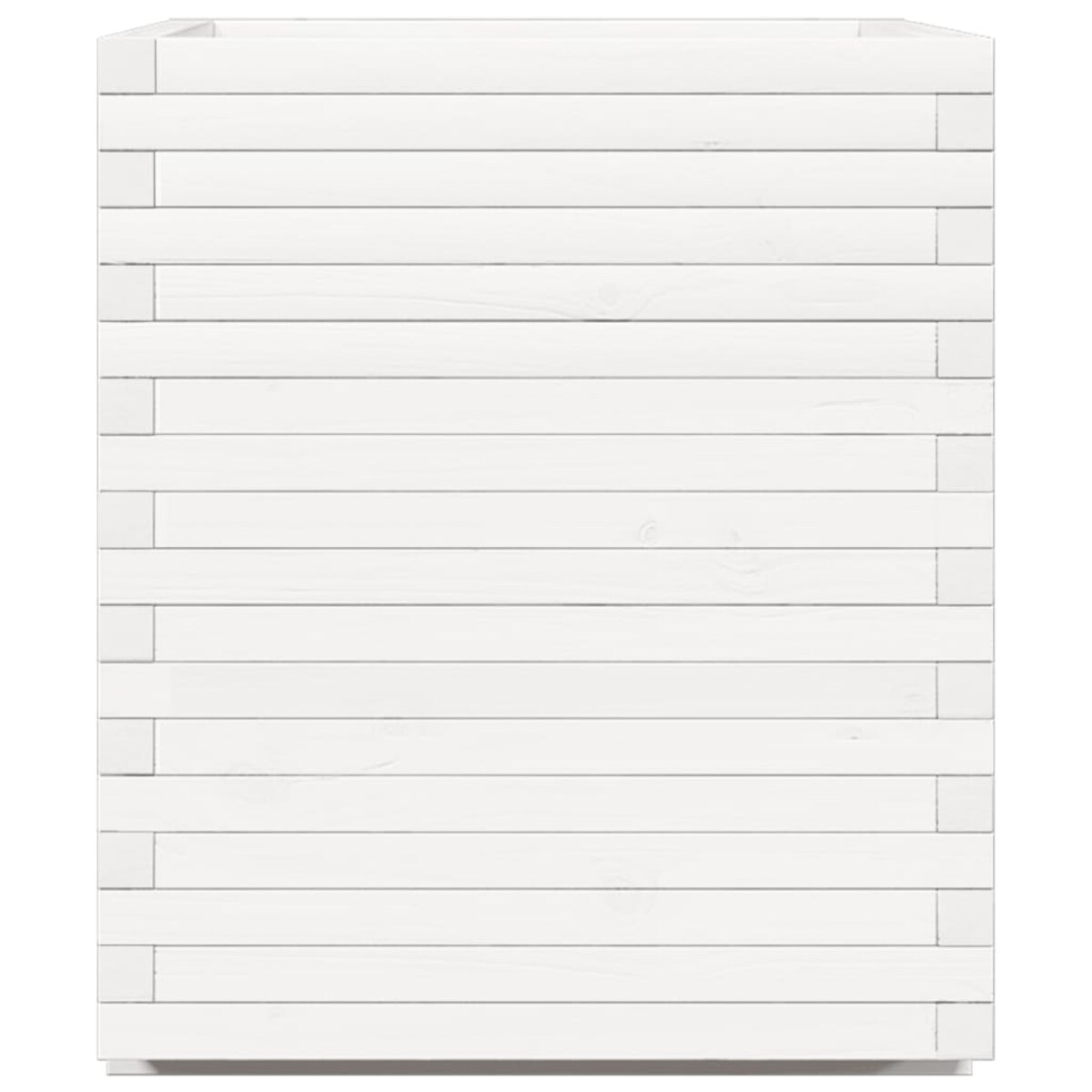 vidaXL Donica ogrodowa, biała, 90x60x72,5 cm, lite drewno sosnowe