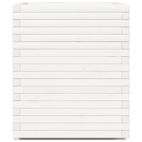 vidaXL Donica ogrodowa, biała, 90x60x72,5 cm, lite drewno sosnowe