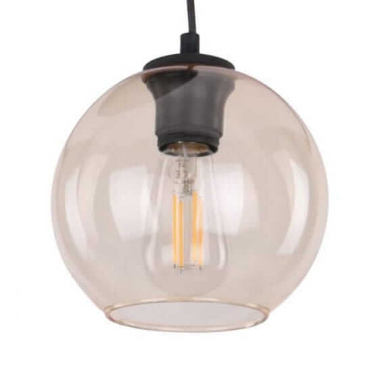 Okrągła lampa wisząca Cubus 4601 TK Lighting kaskadowa szklana bursztynowa