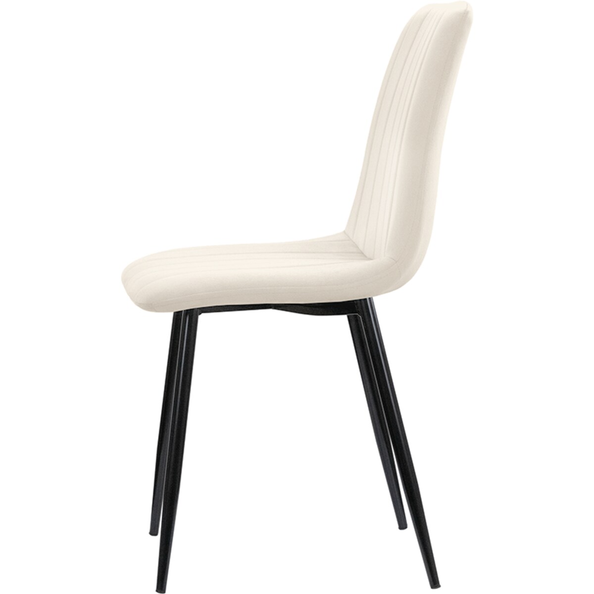 Krzesło welurowe tapicerowane beżowe pikowane czarne nogi