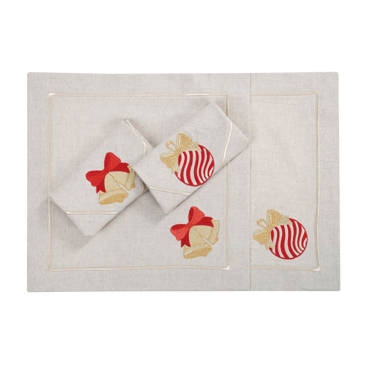 Serwetki Jingle Bells & Christmas Bauble Mirha - 4 sztuki