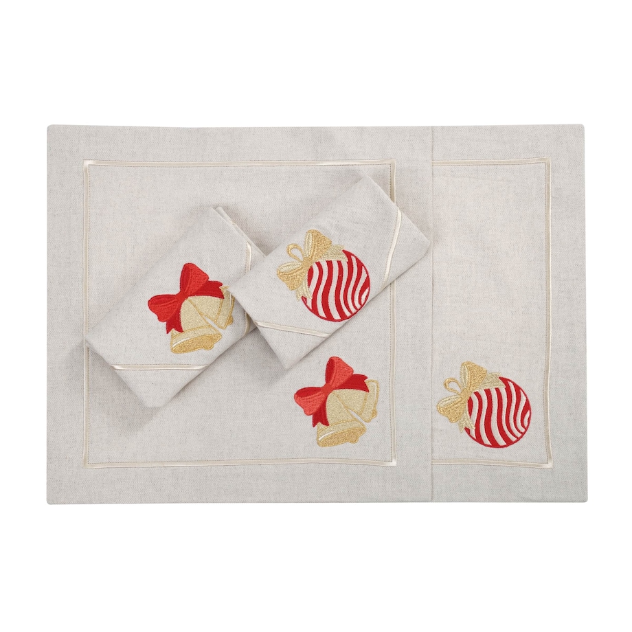 Serwetki Jingle Bells & Christmas Bauble Mirha - 4 sztuki