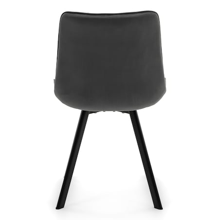 KRZESŁO TAPICEROWANE WELUROWE DO SALONU JADALNI GLAMOUR SZARE TORI