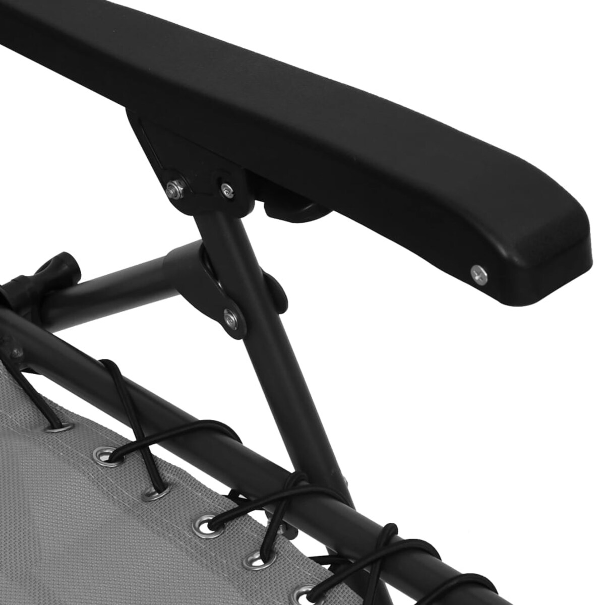 vidaXL Składane krzesło tarasowe, szare, tworzywo textilene