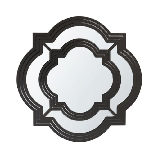 Lustro ścienne ø 51 cm czarne COBETA