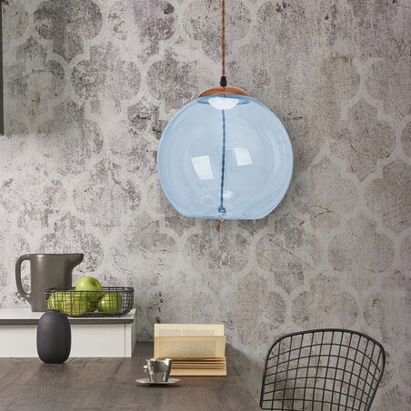 Lampa Wisząca Led Szklana Nowoczesna Sznur Kolory