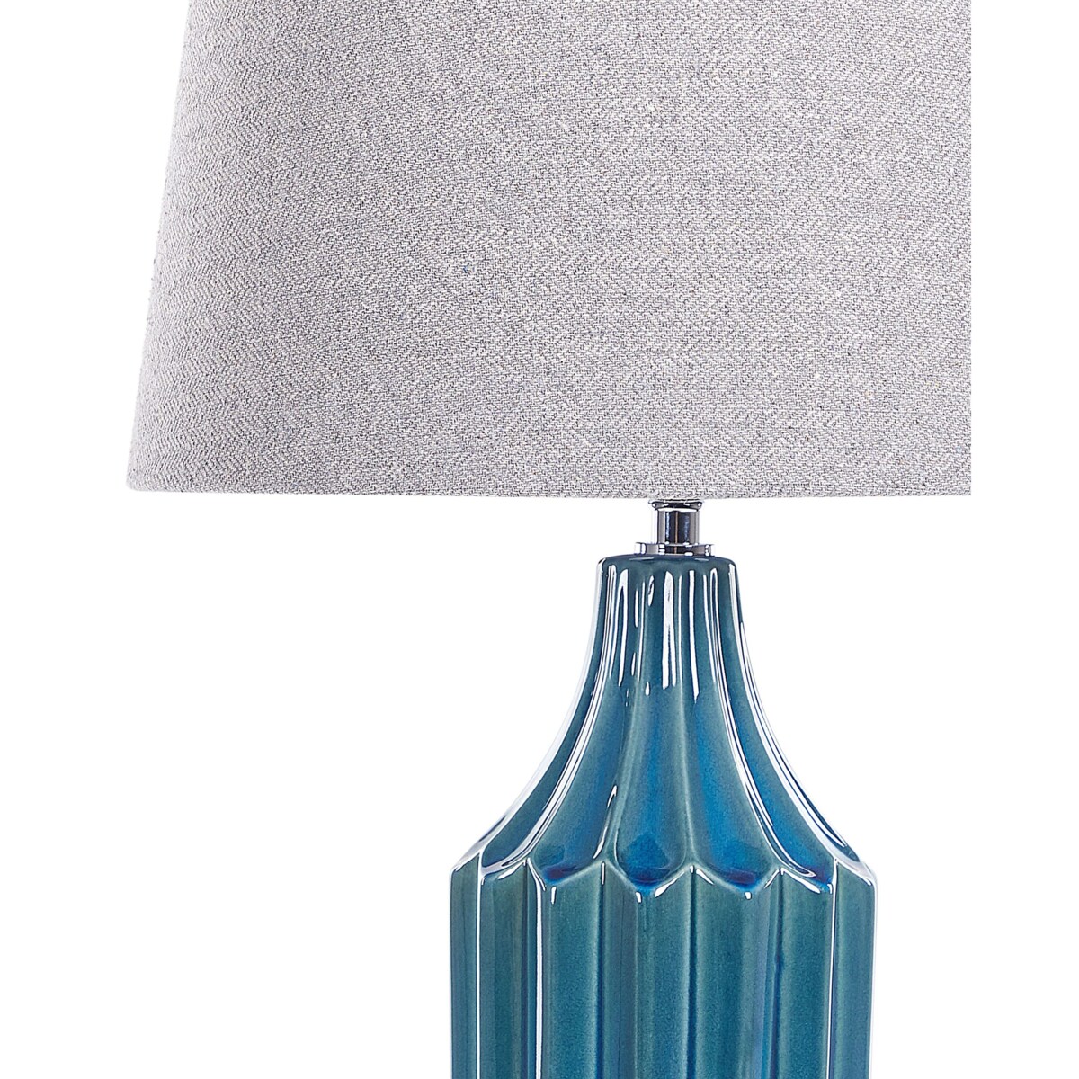 Lampa stołowa ceramiczna niebieska ABAVA