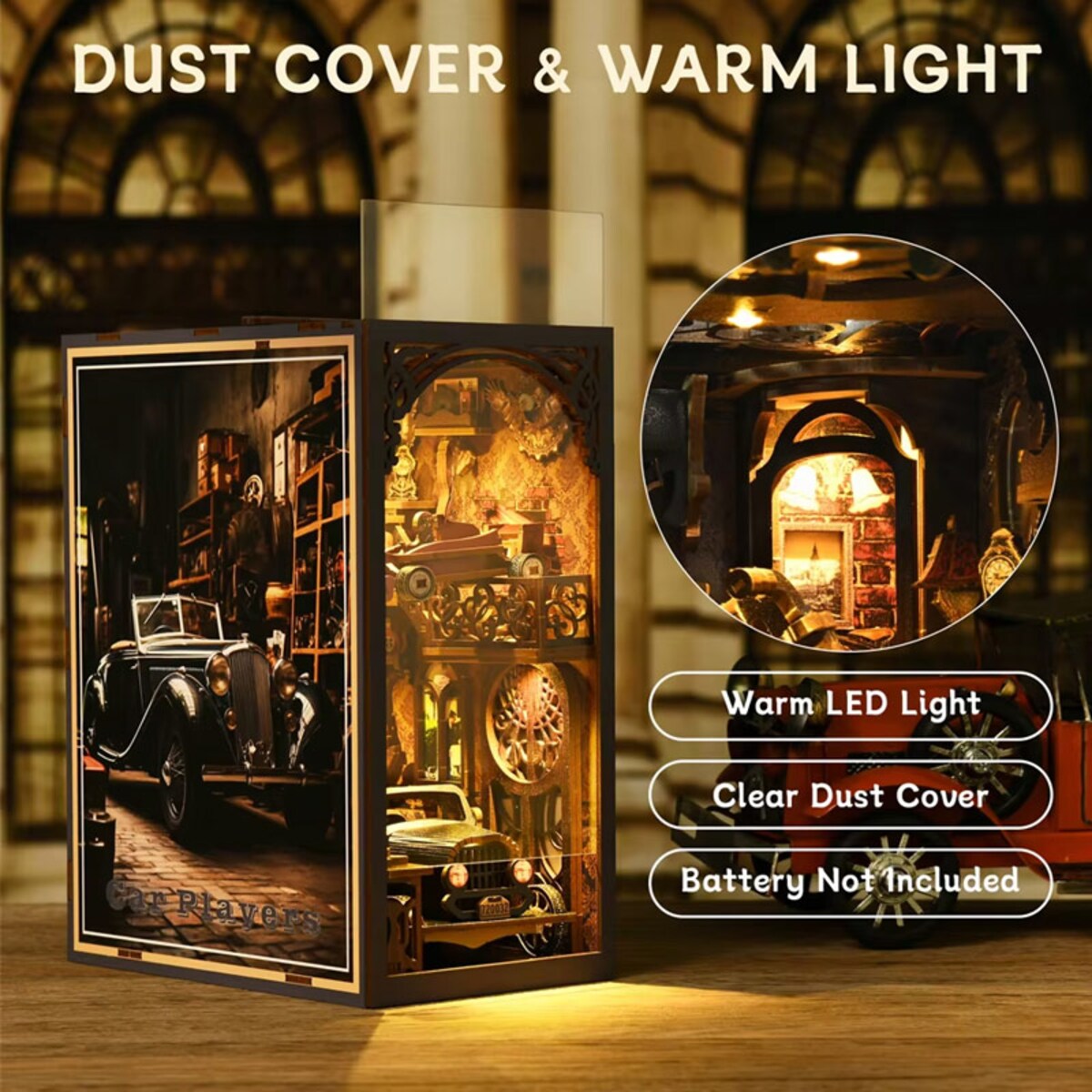 Miniaturowy domek Book Nook - Vintage Car