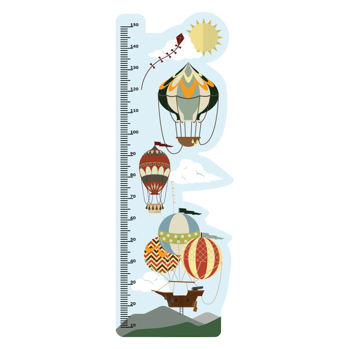 Naklejka miarka Travel Balloons 150x60, 150x60