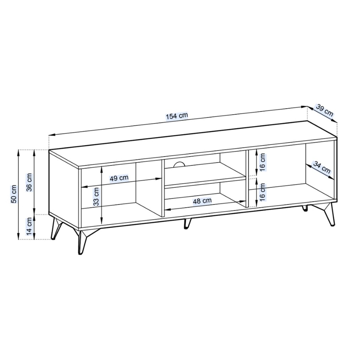 Meblościanka DIAMO do salonu w stylu loft