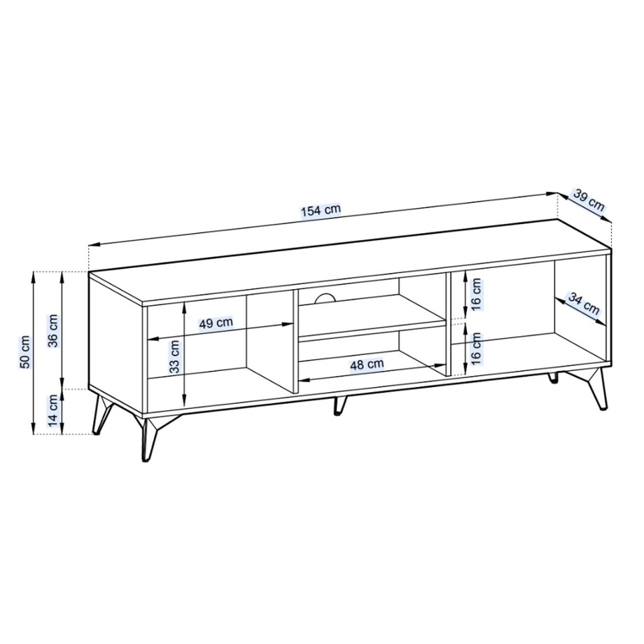 Meblościanka DIAMO do salonu w stylu loft