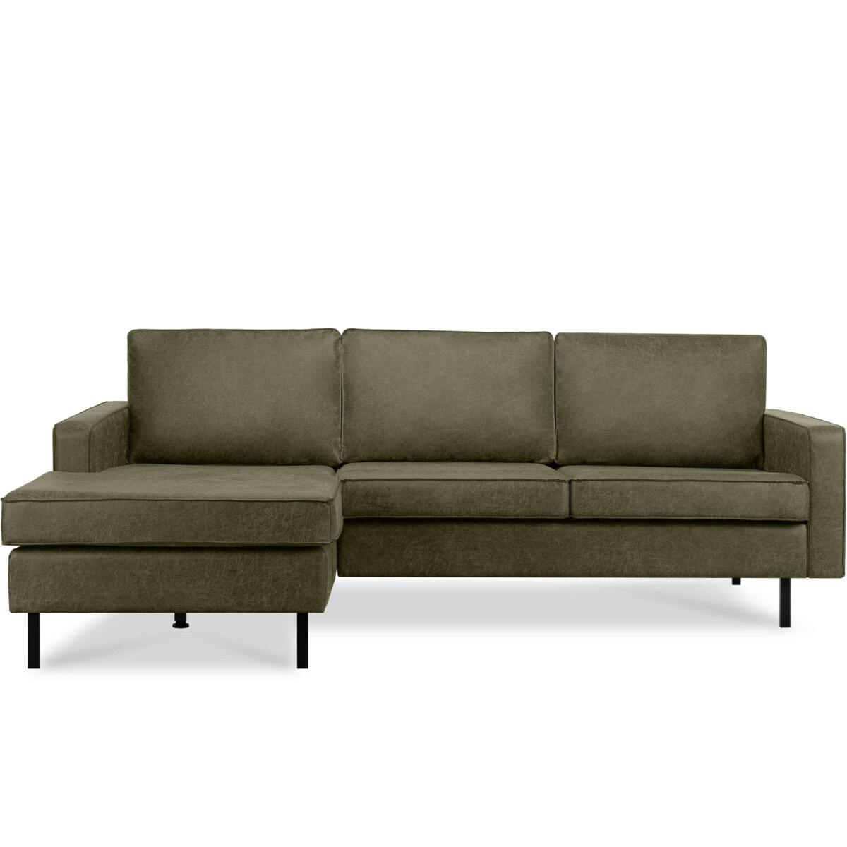 KONSIMO INVIA Narożnik w stylu loft lewy z otomaną zielony