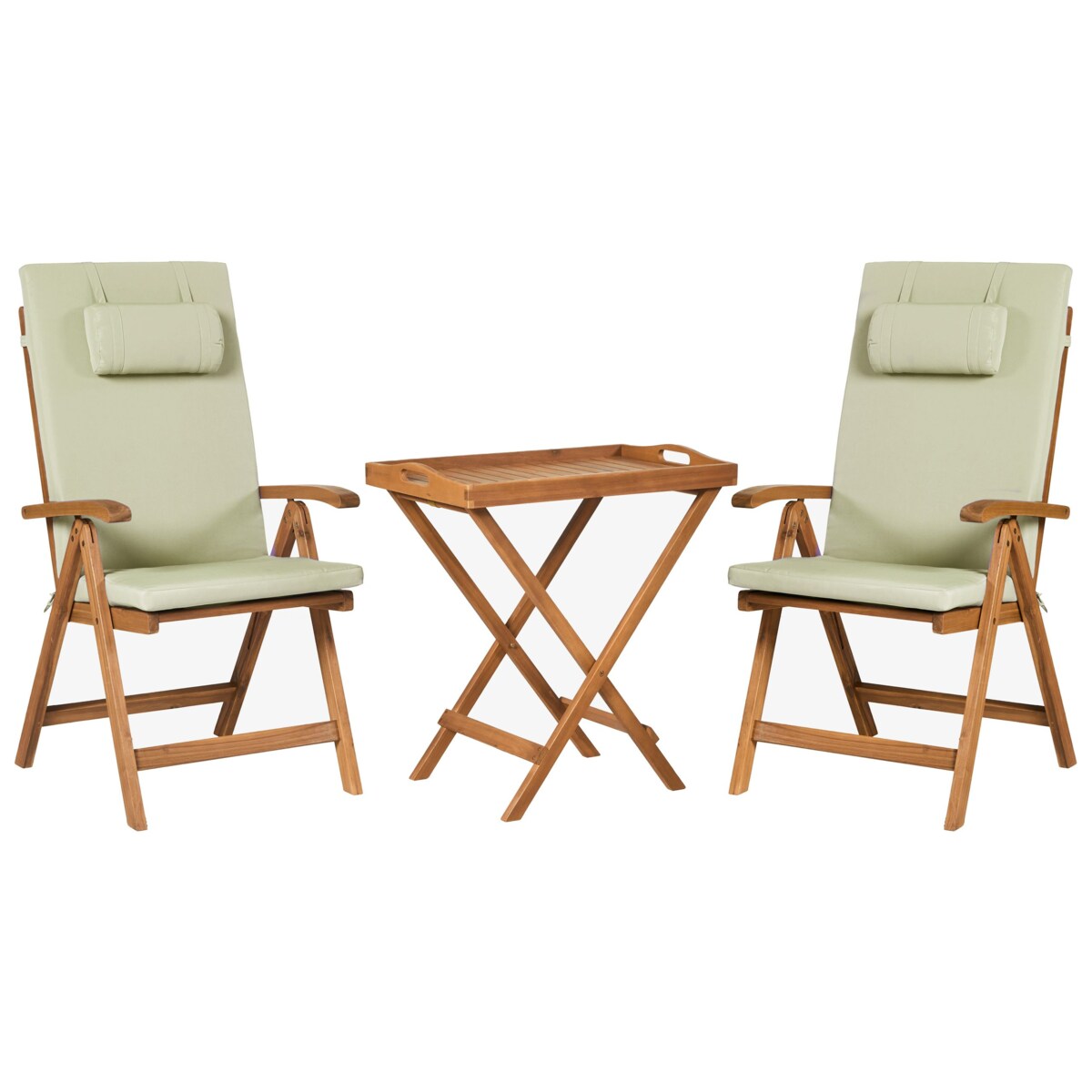 Zestaw mebli balkonowych JAVA PREMIUIM Drewno akacjowe Zielony