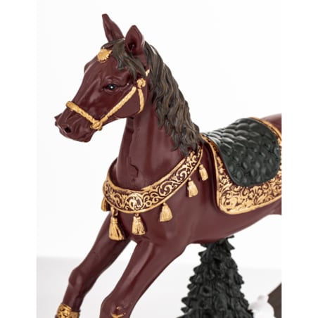 Figurka - koń na biegunach 18x17,5x4 cm CABALLO brązowy