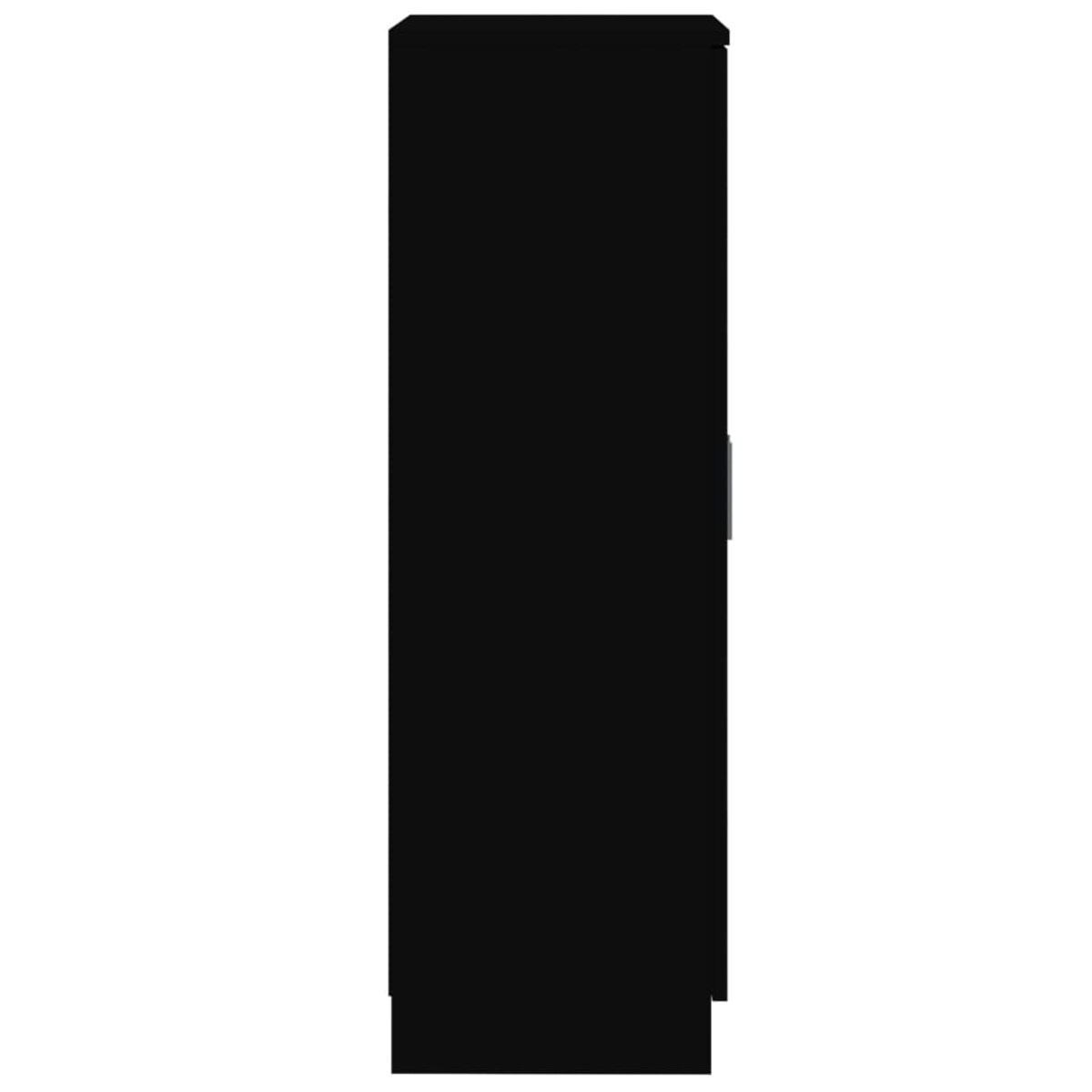 vidaXL Szafka na buty, czarna, 55x35x108 cm, materiał drewnopochodny