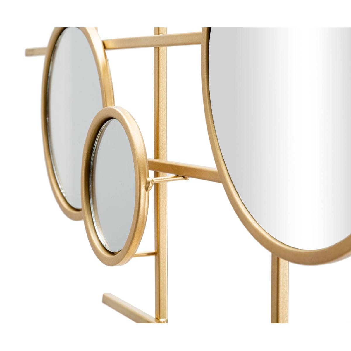 Kompozycja ścienna z metalu i luster, 117 x 61 cm