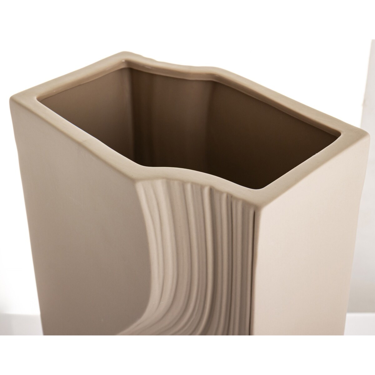 Wazon porcelanowy 35x17x12 cm PRINCIPE beżowy