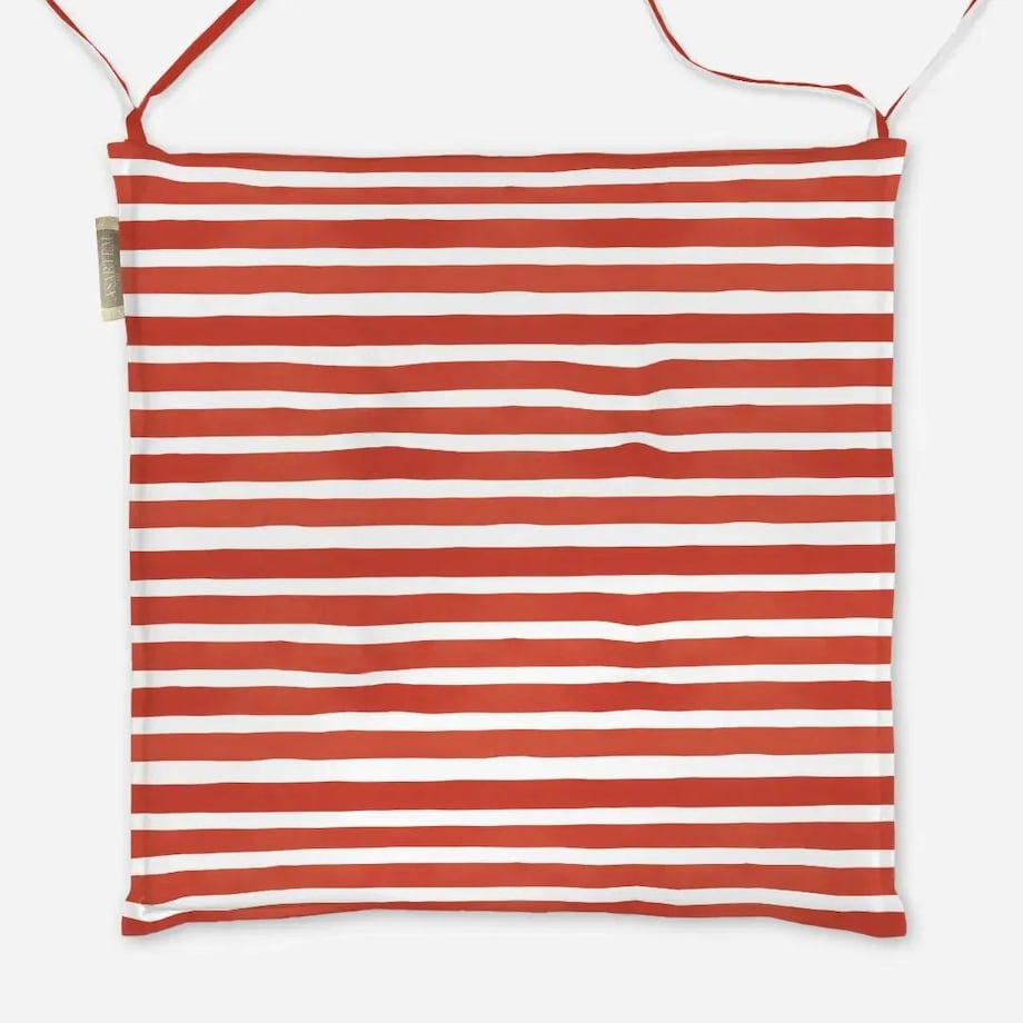 Poduszka świąteczna na krzesło - czerwone paski