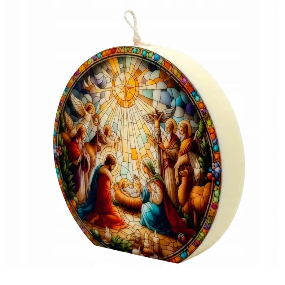 Prezent na Święta Szopka Bożonarodzeniowa Świeca Stajenka Święta Rodzina