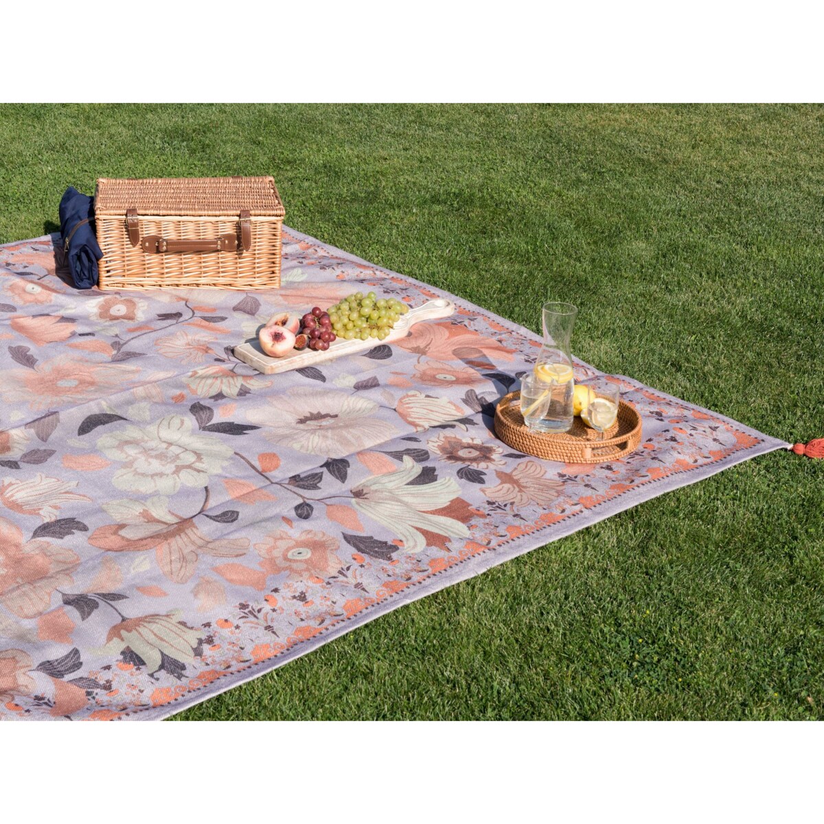 Koc piknikowy TUFKI 200 x 200 cm Purpurowy