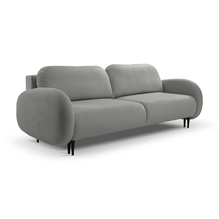 Nowoczesna sofa z funkcją spania SOFTI - grafitowa