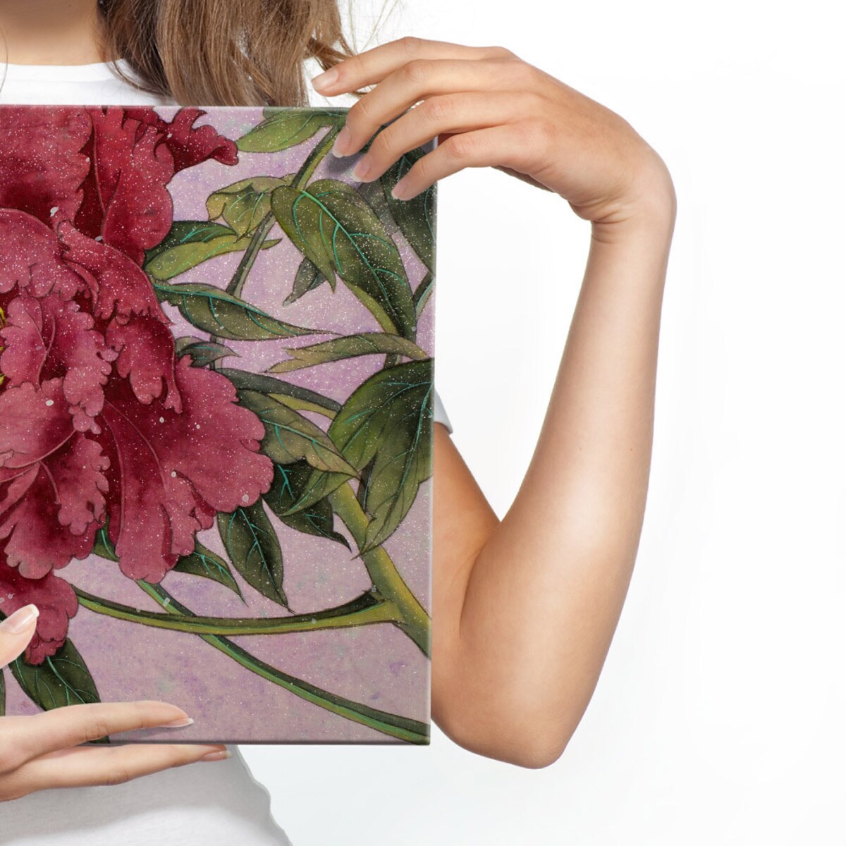 Obraz barwne peonie w stylu vintage 100x70cm