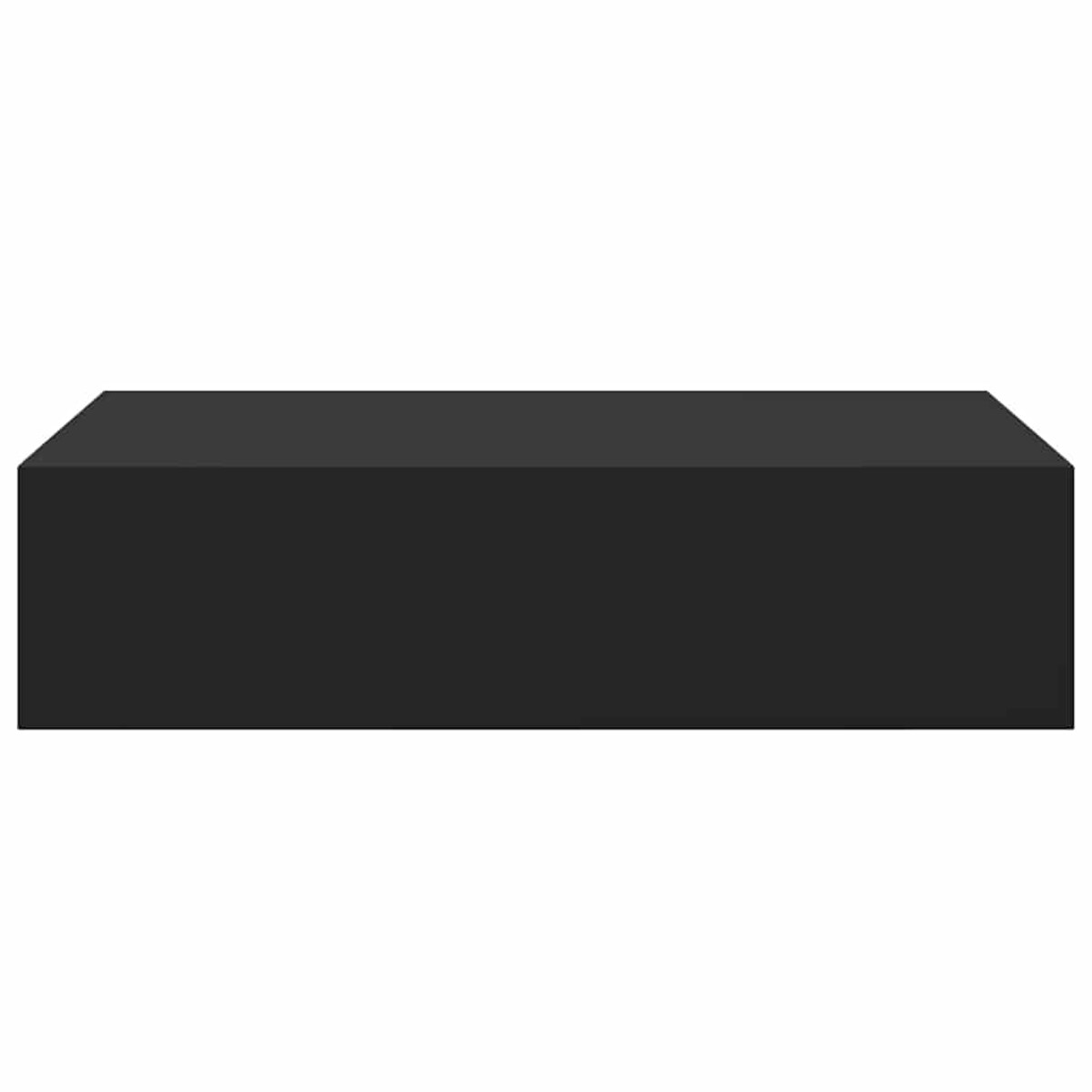 vidaXL Półka ścienna z szufladą, czarna, 40 x 23,5 x 10 cm, MDF