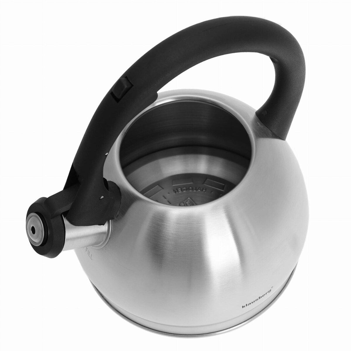 Czajnik stalowy z gwizdkiem 1.8L indukcja gaz srebrny KLAUSBERG