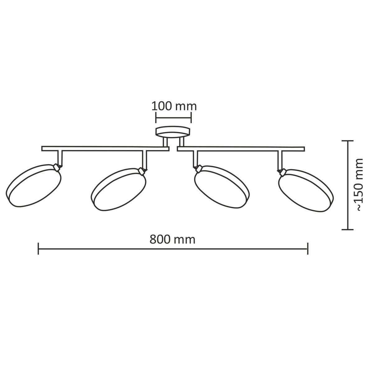 Oprawa sufitowa Capri 308320 Polux LED 2W 3K listwa czarna