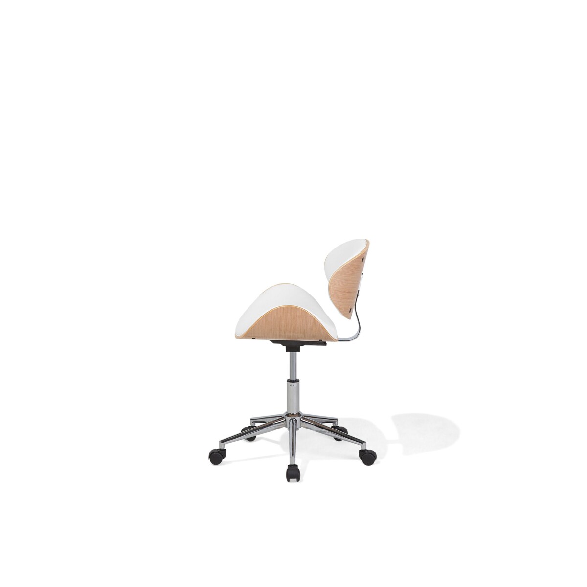 Krzesło biurowe regulowane ekoskóra białe ROTTERDAM