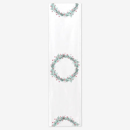 Bieżnik - Świąteczny wieniec - 35x130 cm