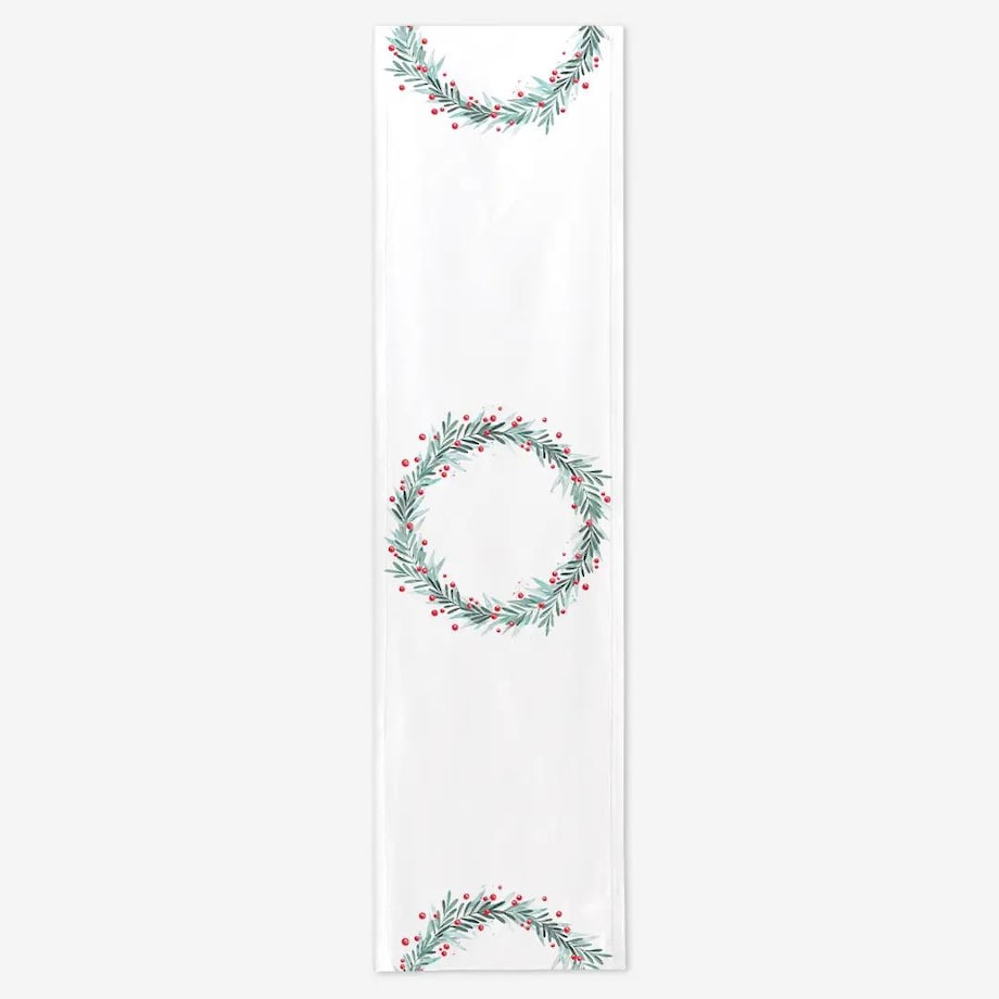 Bieżnik - Świąteczny wieniec - 35x130 cm