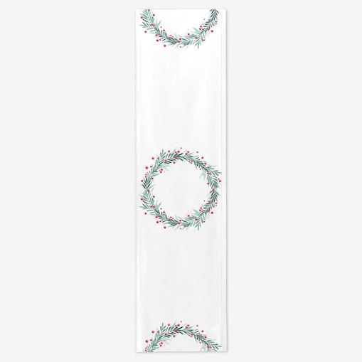 Bieżnik - Świąteczny wieniec - 35x130 cm