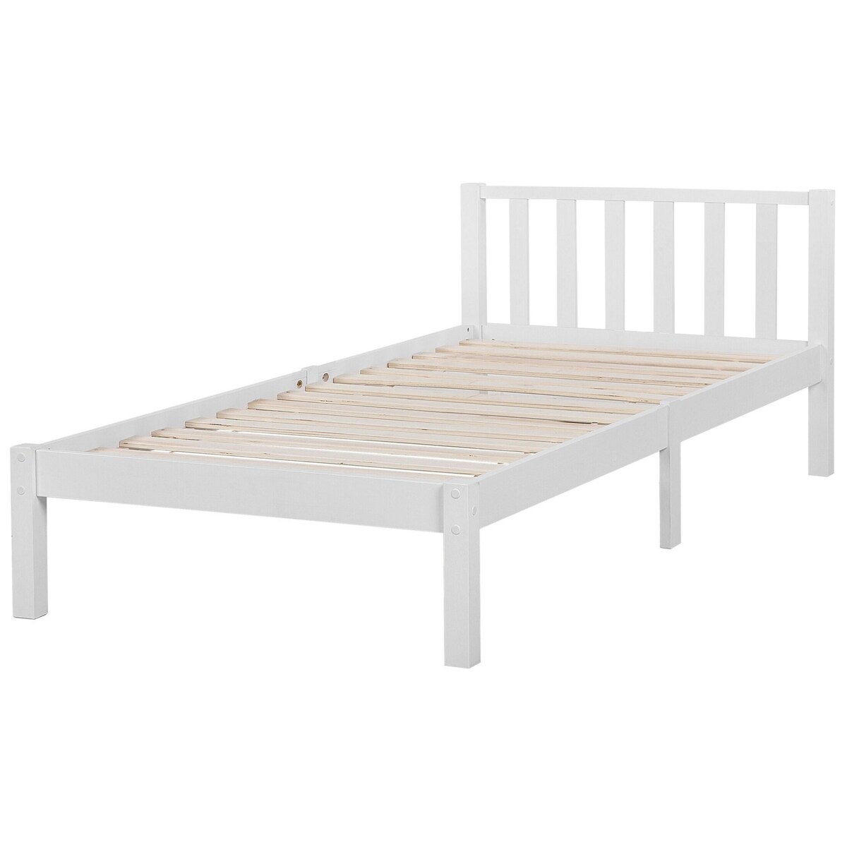 Łóżko drewniane 90 x 200 cm białe FLORAC